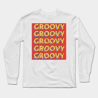 groovy - retro Long Sleeve T-Shirt